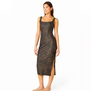 SEASON SALE! Beyond yoga space dye tortoise shell midi dress